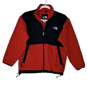 Vintage 90s The North Face Jacket Children Large‎ Red Denali Polartec Fleece